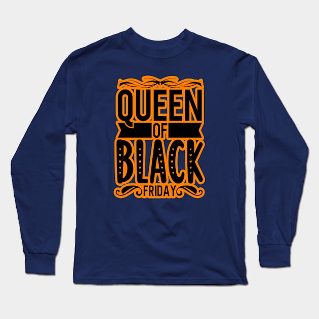 black friday, orange and black friday Long Sleeve T-Shirt by Lebihanto